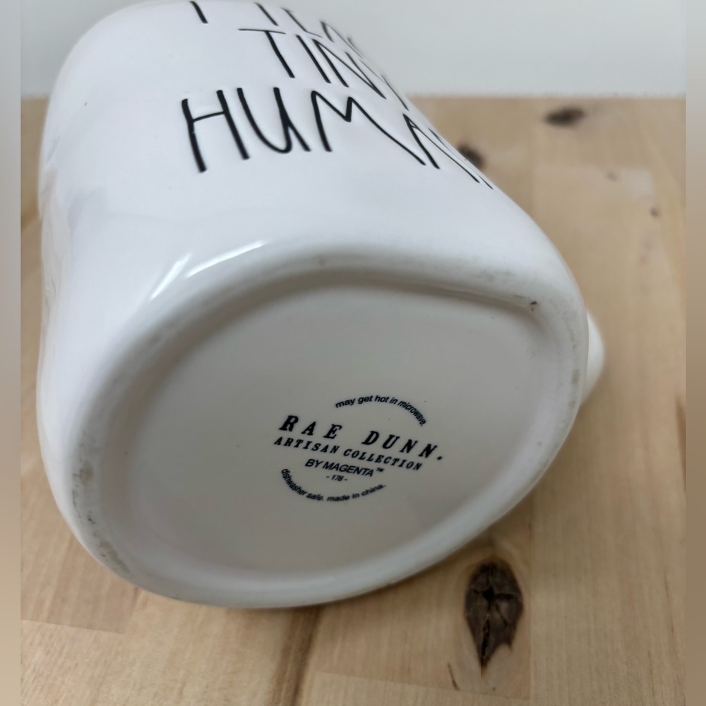 Rae Dunn I TEACH TINY HUMANS Mug White with Red Interior and Black LL New - Picture 4 of 4
